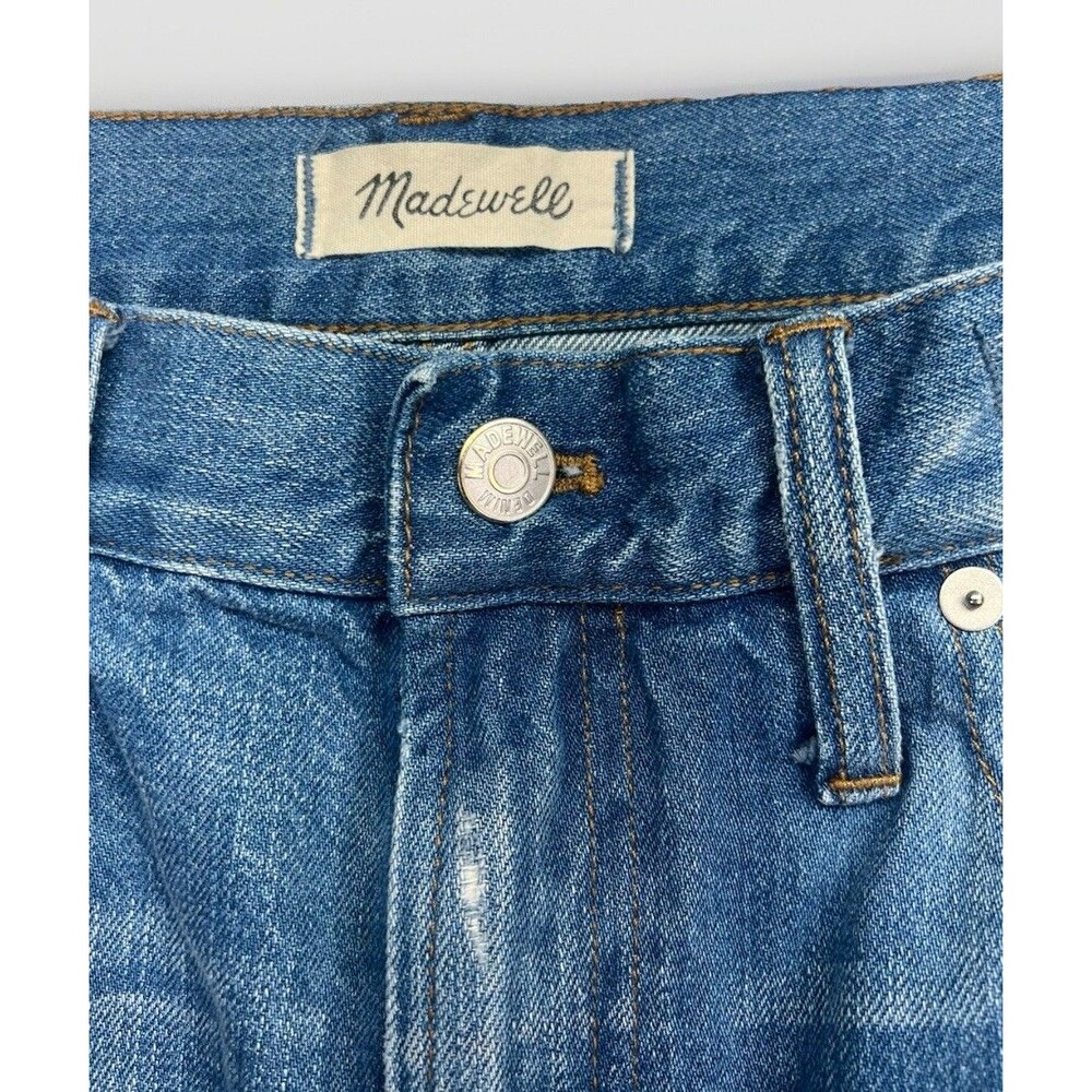 Madewell Perfect Vintage Jeans Womens 32 High‎ Rise Distressed Straight Denim - Picture 5 of 13